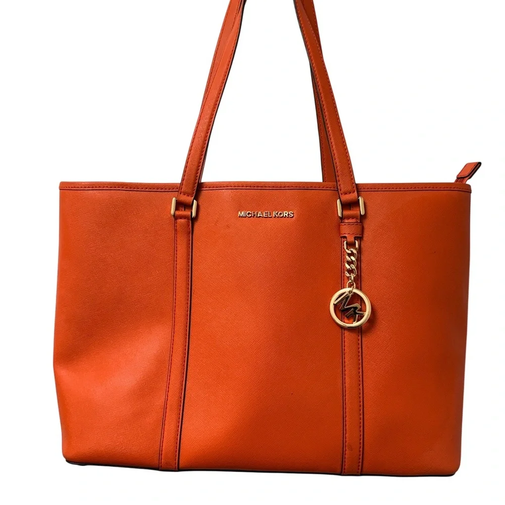 Michael Kors Tangerine Tote Bag - Picture 1 of 7